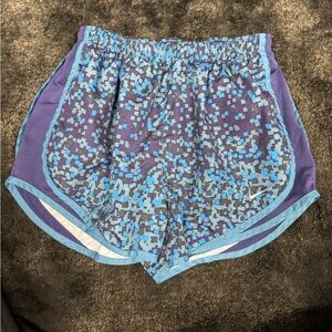 Nike Women's Blue Patterned Shorts